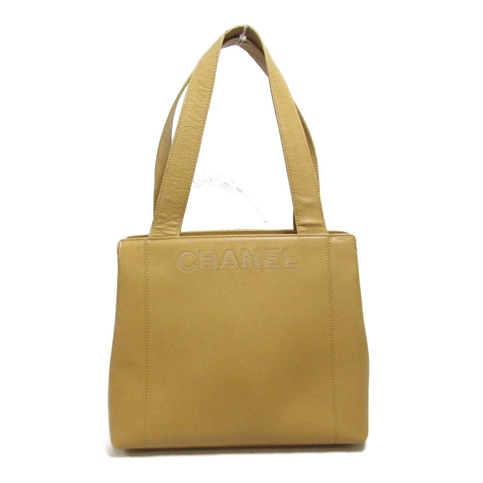 CHANEL Tote Bag Beige Caviar Skin (Grained Calf)