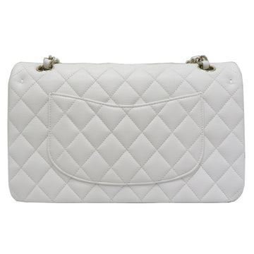 Chanel Classic Flap Bag Shoulder White SG Hardware Caviar Skin Women's Men's