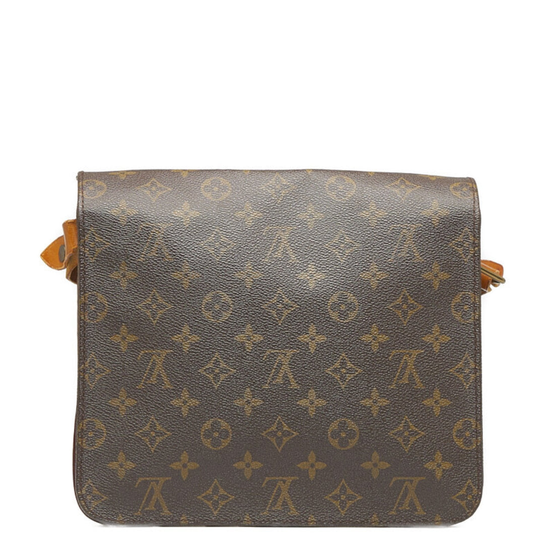 LOUIS VUITTON Monogram Cartesier GM Shoulder Bag M51252 Brown PVC Leather Women's