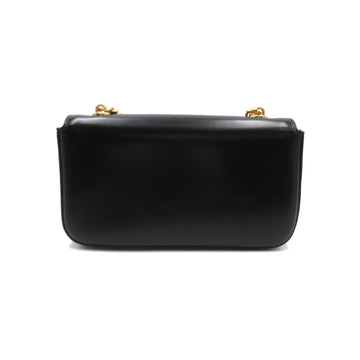 Celine ChainShoulder Black Calfskin [cowhide]