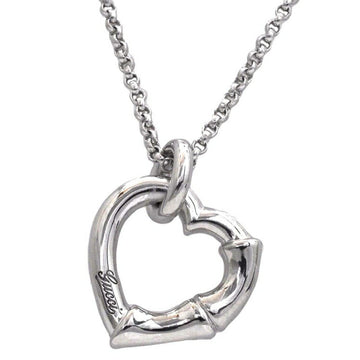 Gucci Necklace Silver Bamboo 393395 J8400 0702 Ag 925 GUCCI Heart Ladies Pendant