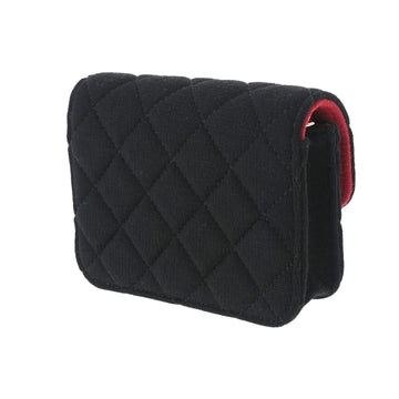 Chanel Matelasse Chain Pouch Black Women's Jersey
