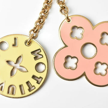 LOUIS VUITTON key ring bag charm logo flower multicolor