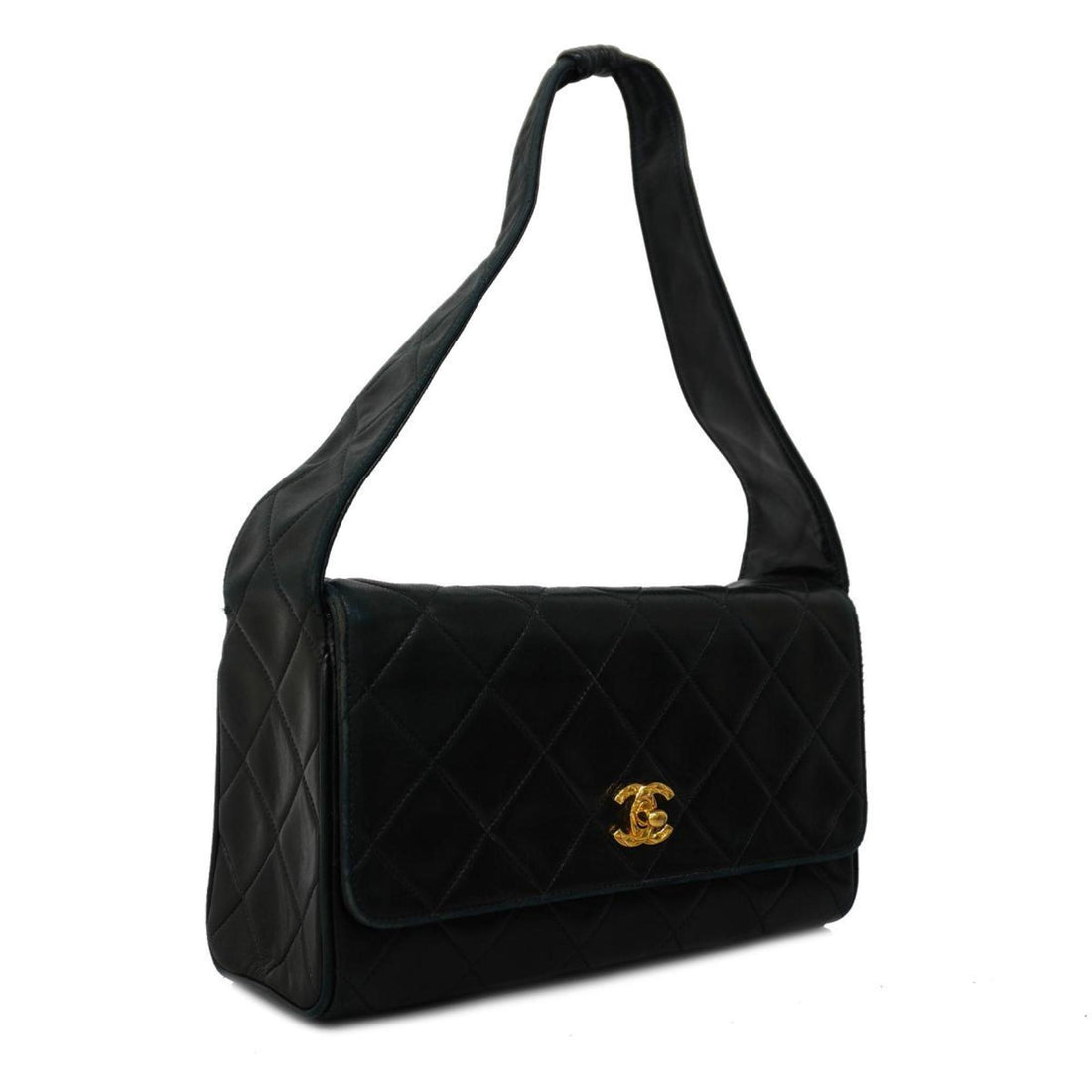 Chanel Shoulder Bag Matelasse Brilliant Lambskin Black Women's