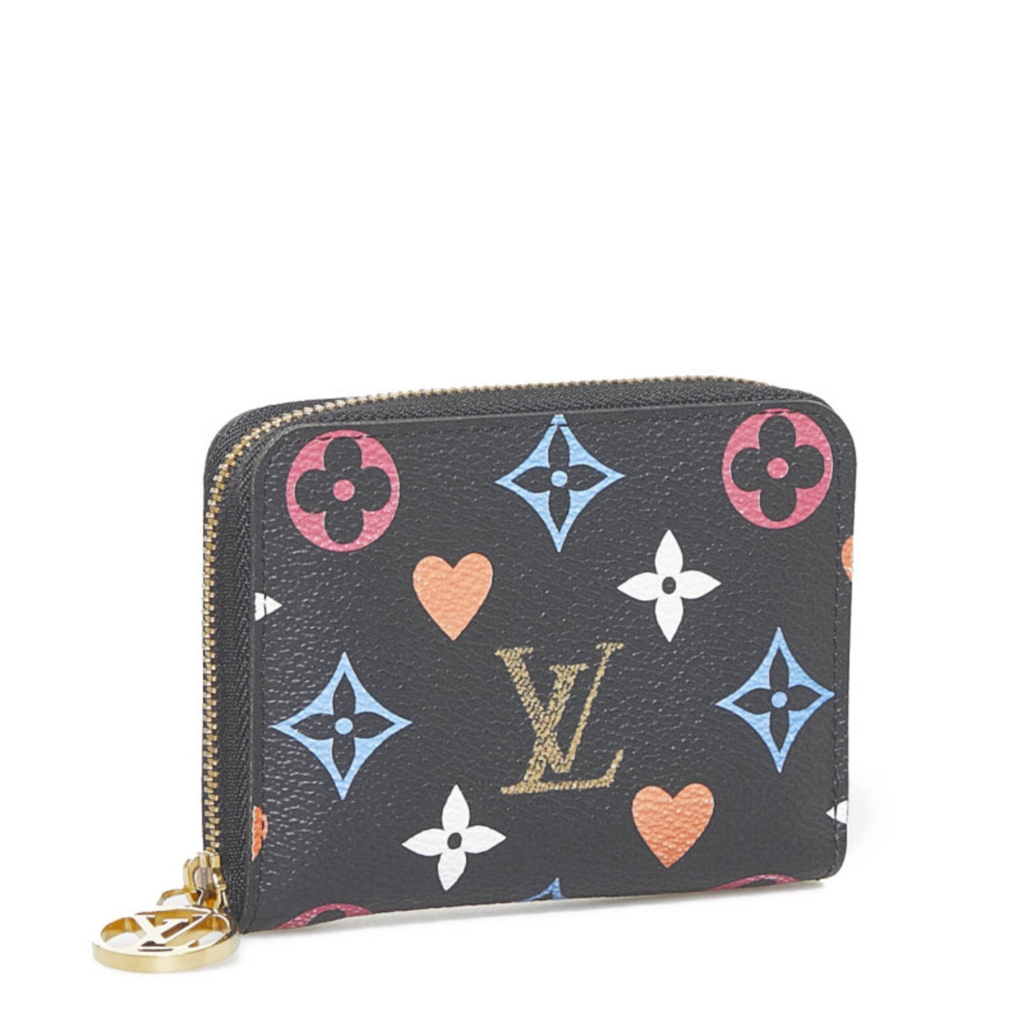 LOUIS VUITTON Monogram Game On Zippy Coin Purse Case M80305 Noir Black PVC Leather Ladies