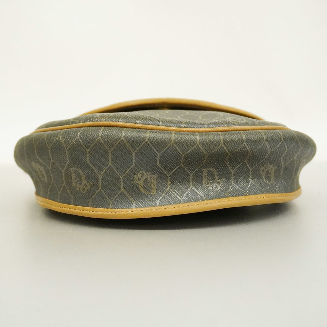 CHRISTIAN DIOR  Honeycomb Women's PVC,Leather Shoulder Bag Black,Brown