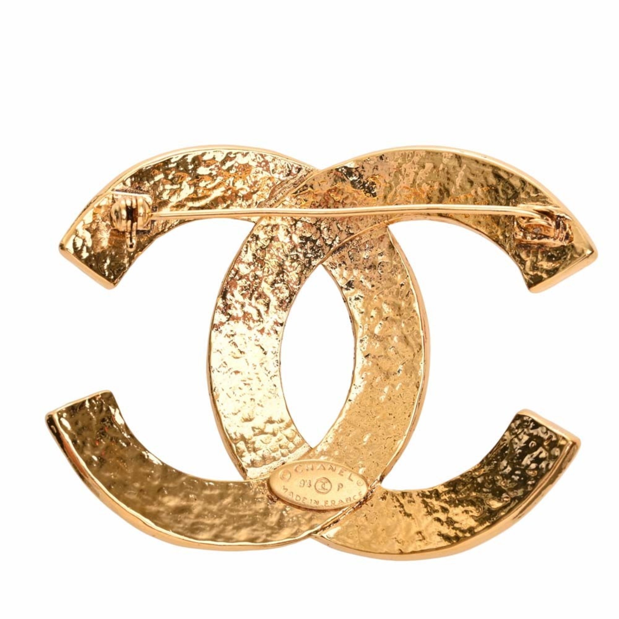 Chanel Coco Mark Brooch Gold Ladies