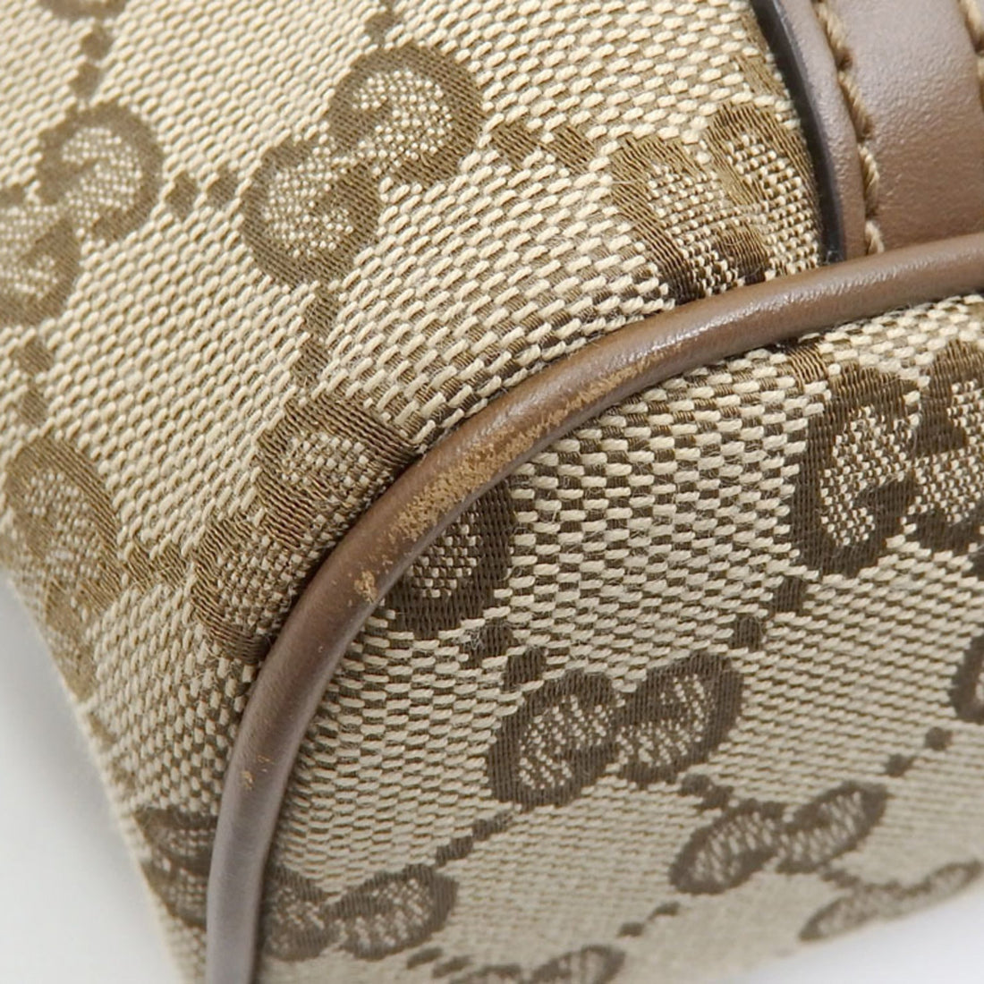 GUCCI Tote Bag Women's Beige GG Canvas Leather 388929 467891 Shoulder