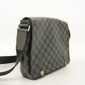 LOUIS VUITTONAuth Damier Graphite District PM N41028 Shoulder Bag