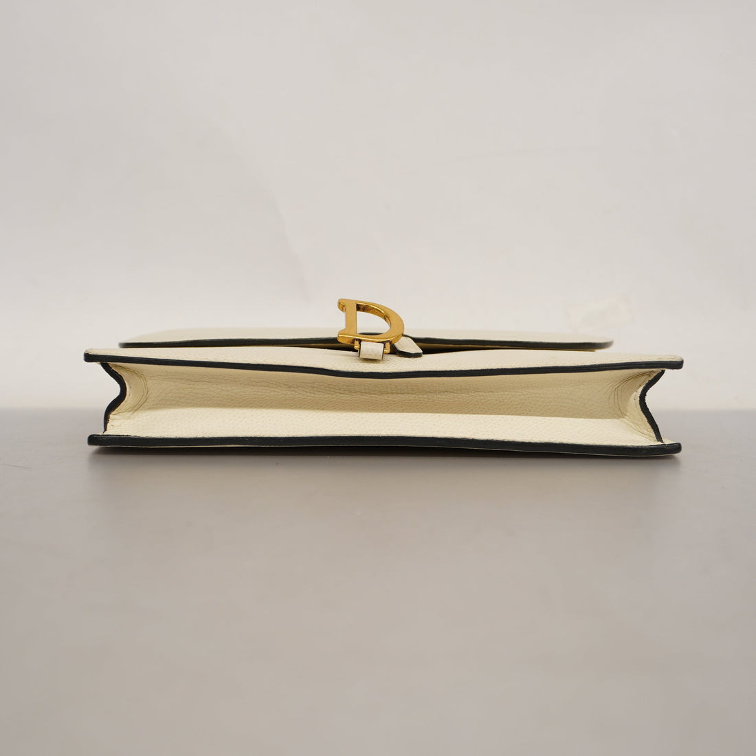 CHRISTIAN DIOR  Shoulder Wallet Saddle Women's Leather Chain/Shoulder Wallet