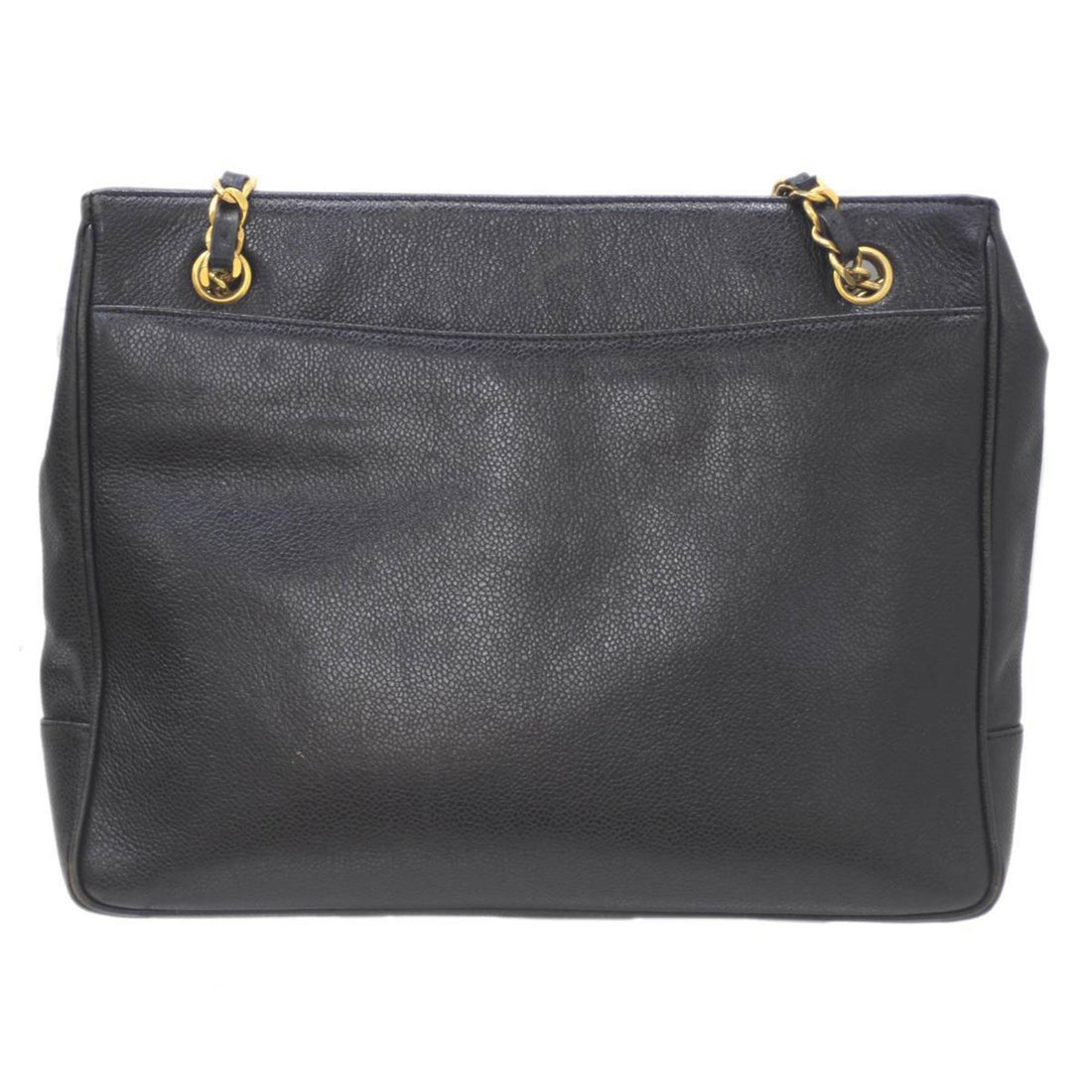 Chanel Coco Shoulder Bag Caviar Skin Chain Tote Black  Card Ladies KS