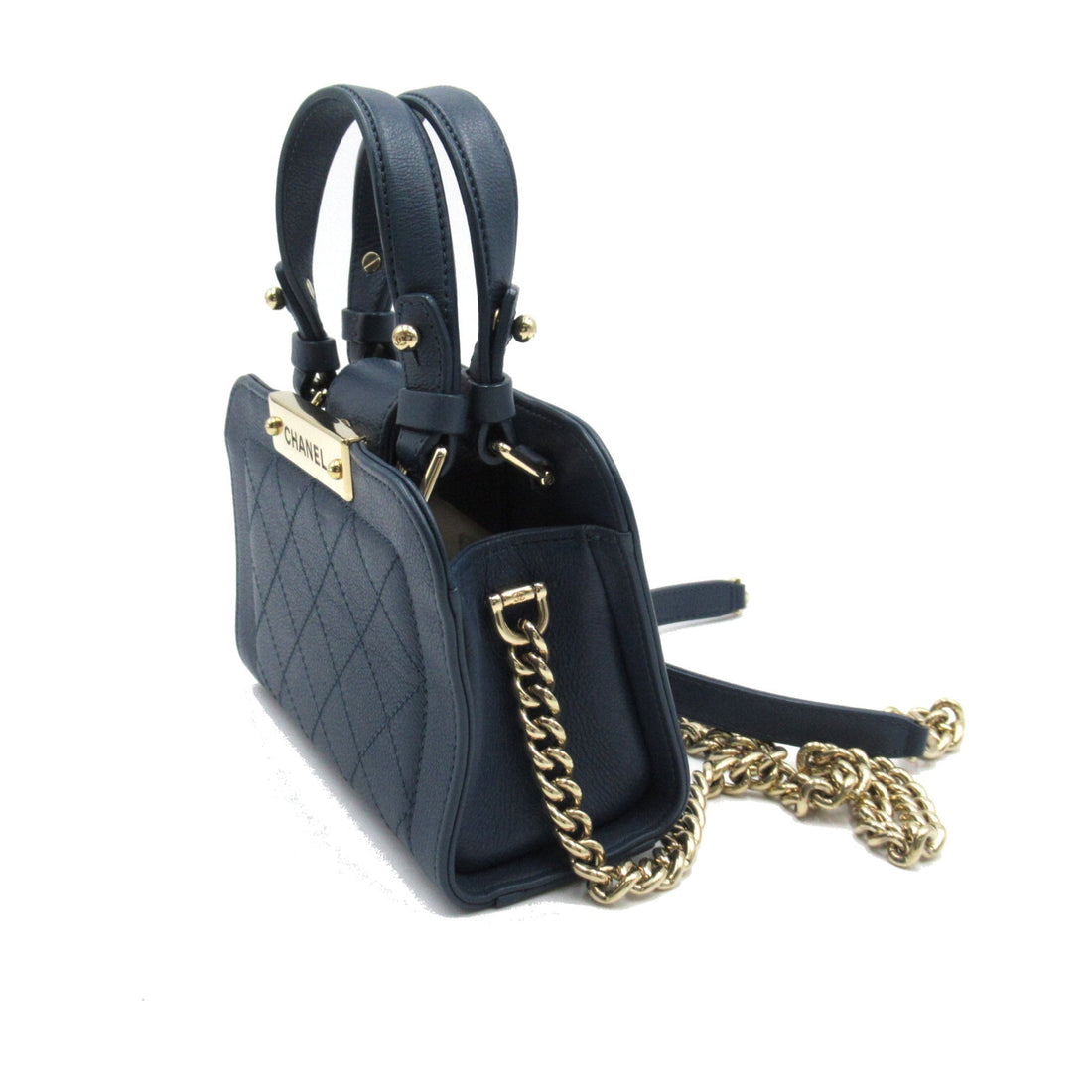 CHANEL 2wayShoulder Bag Blue Calfskin [cowhide] A93731