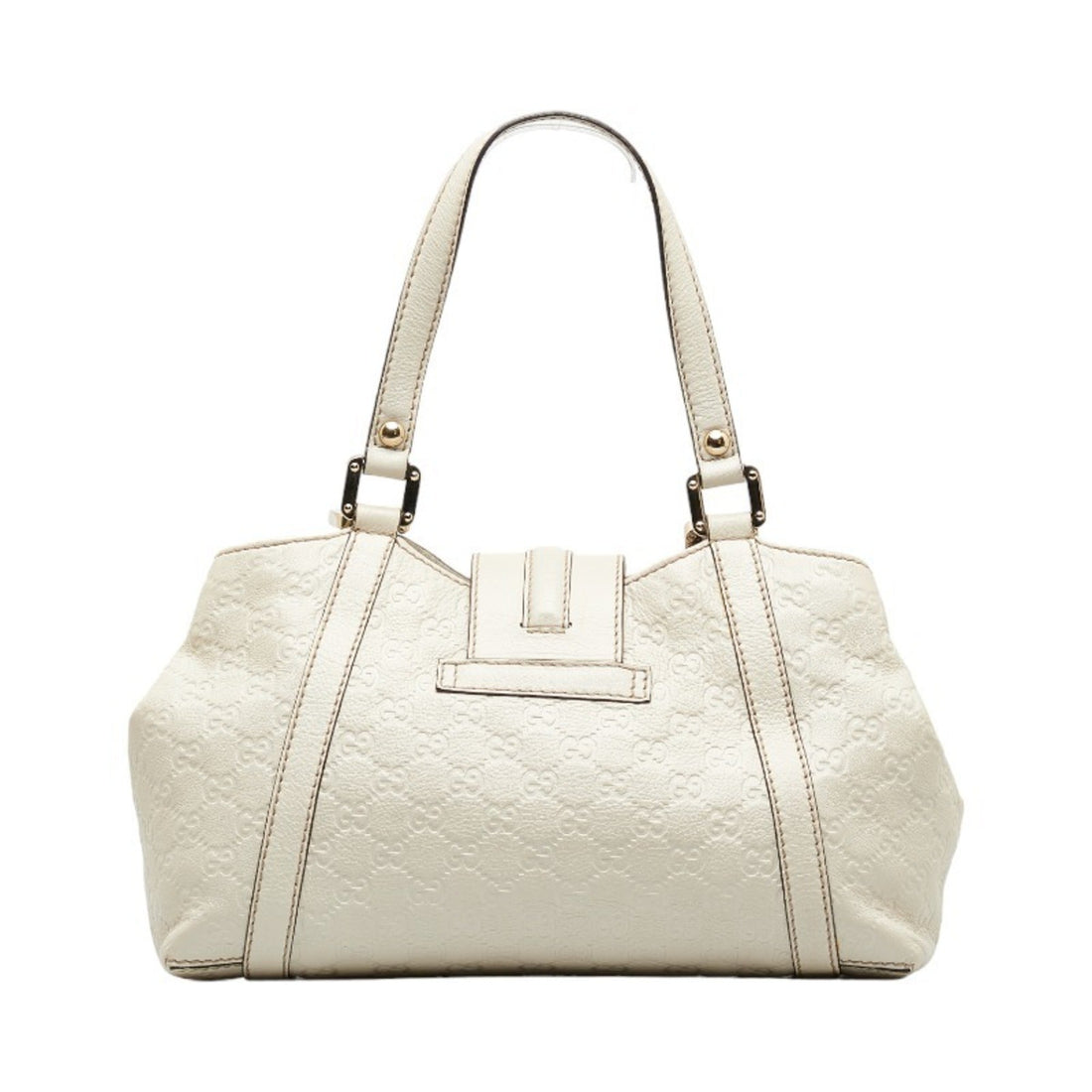 GUCCIsima Handbag 233610 White Leather Women's