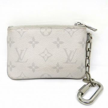 LOUIS VUITTON Monogram Zipped Pouch PM M67809 White Logo Brand Accessory Key Case Coin Unisex
