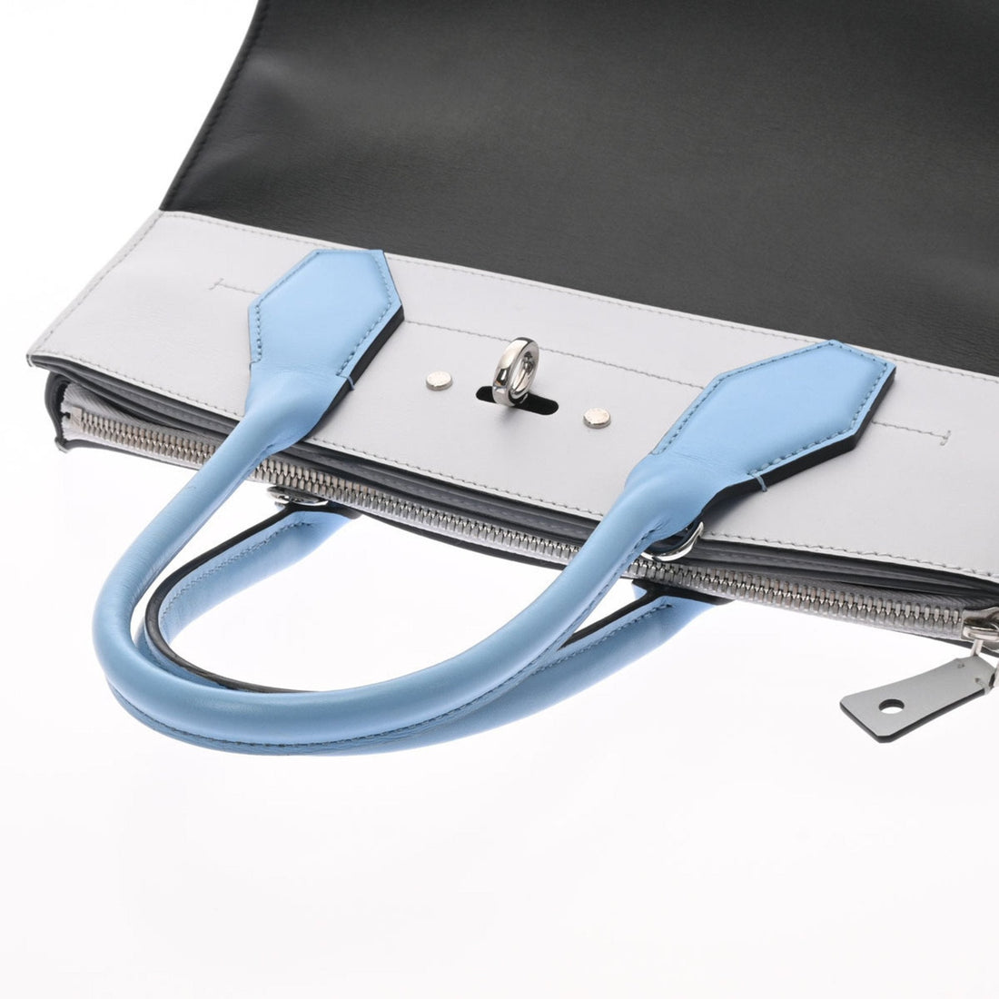 LOUIS VUITTON City Steamer MM Black Gray Blue M42435 Ladies Calf Bag