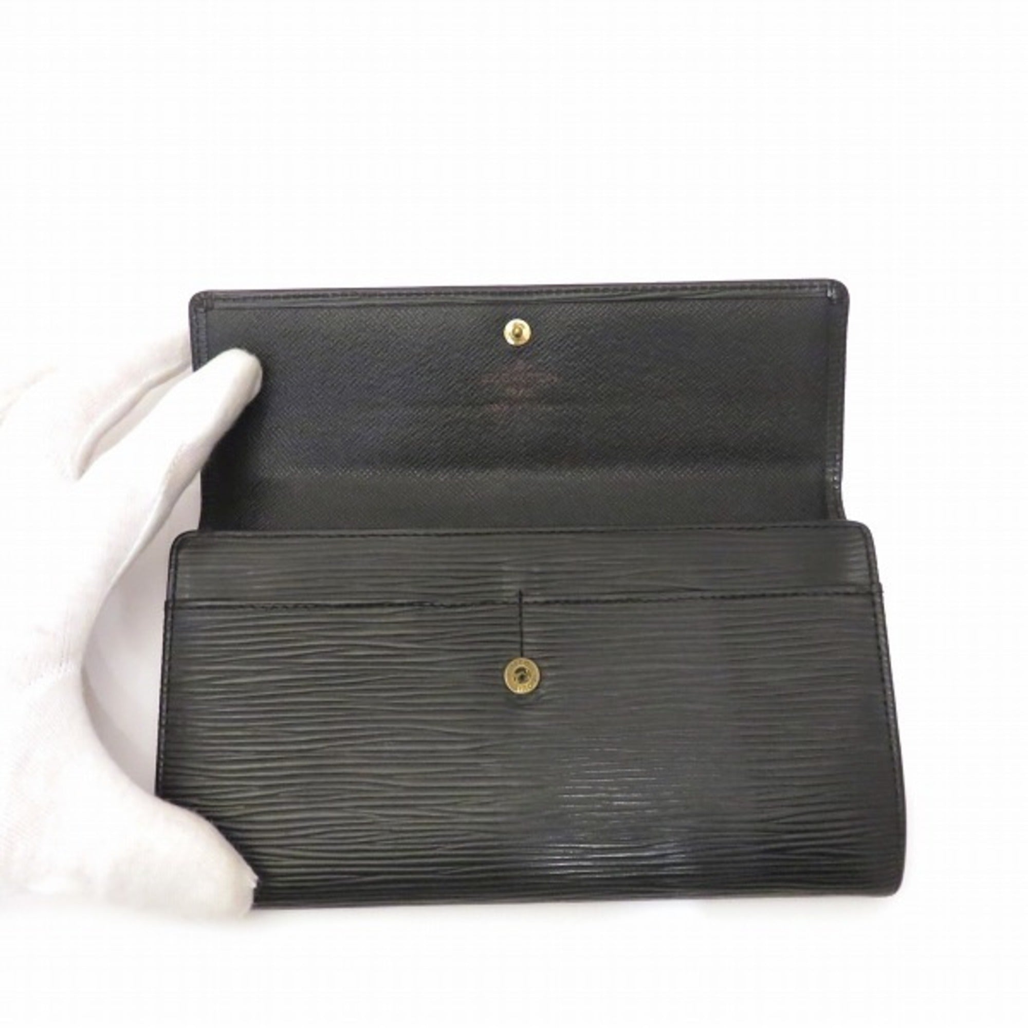 LOUIS VUITTON Epi Pochette Portomone Credit M63562 Long Wallet Unisex