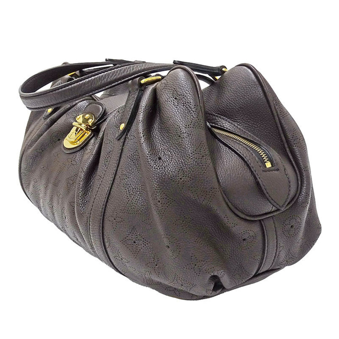 LOUIS VUITTON Mahina Women's Shoulder Bag Tote Lunar GM Chocolat Dark Brown M95969