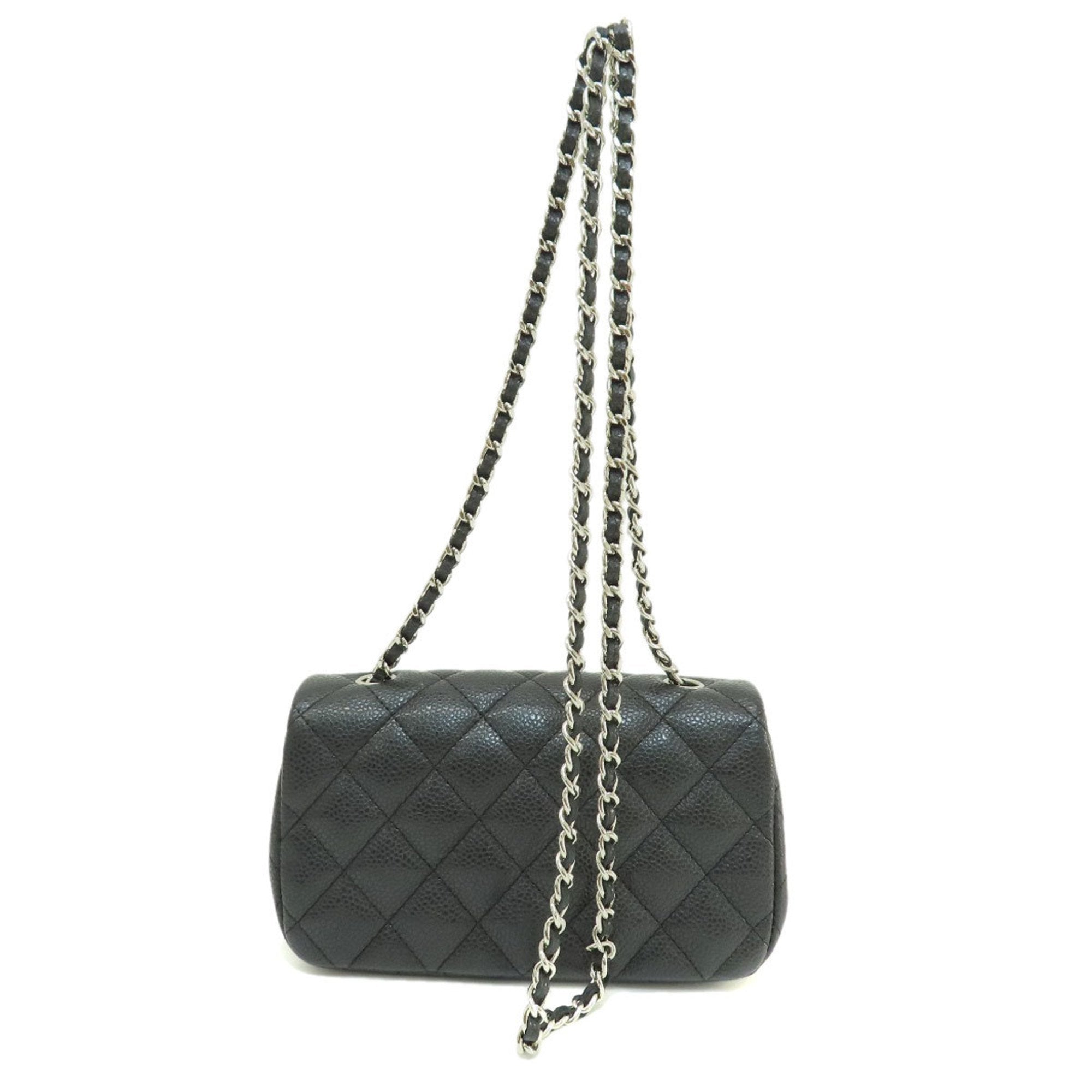 Chanel Chain Shoulder Matelasse Bag Caviar Skin Women's