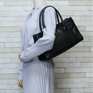 Chanel executive Tote Bag calf black ladies