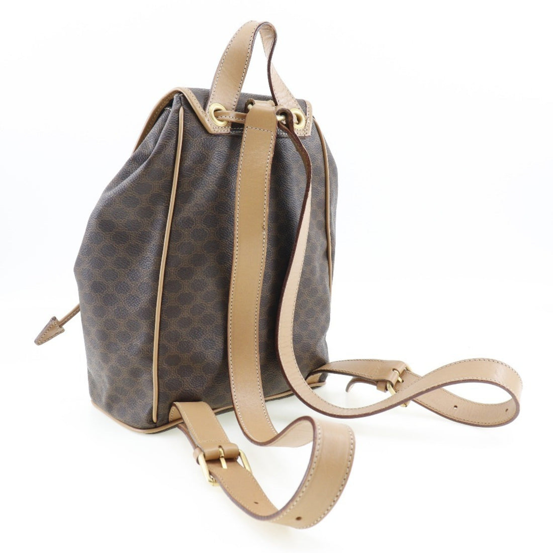 Celine Macadam rucksack daypack M16 PVC x leather tea ladies