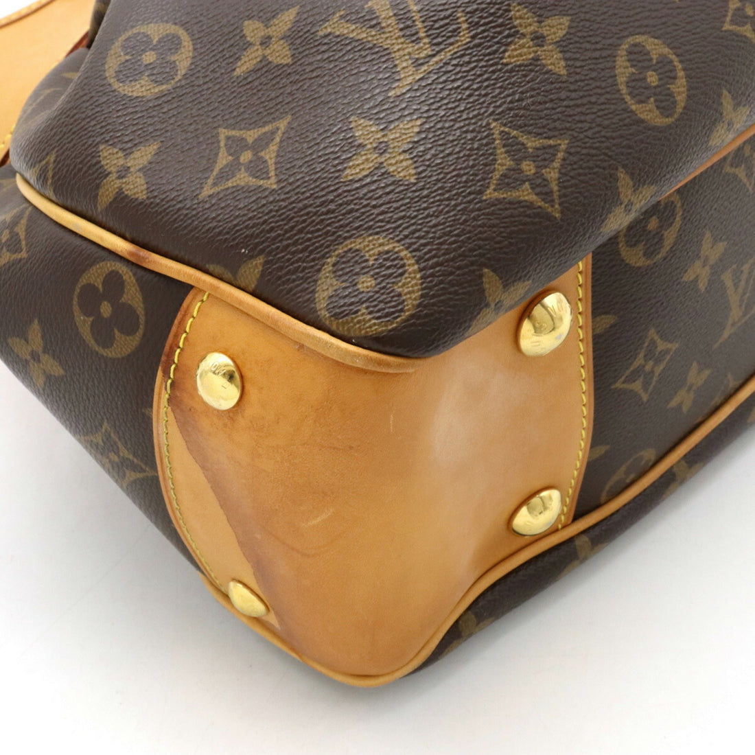 LOUIS VUITTON Monogram Boesi PM Handbag Tote Bag Turnlock M45715