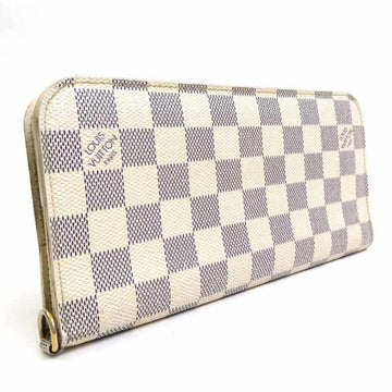 LOUIS VUITTON Bifold Long Wallet Damier Azur Portefeuille Unsolit Canvas Azure Ladies N63072 e55795a