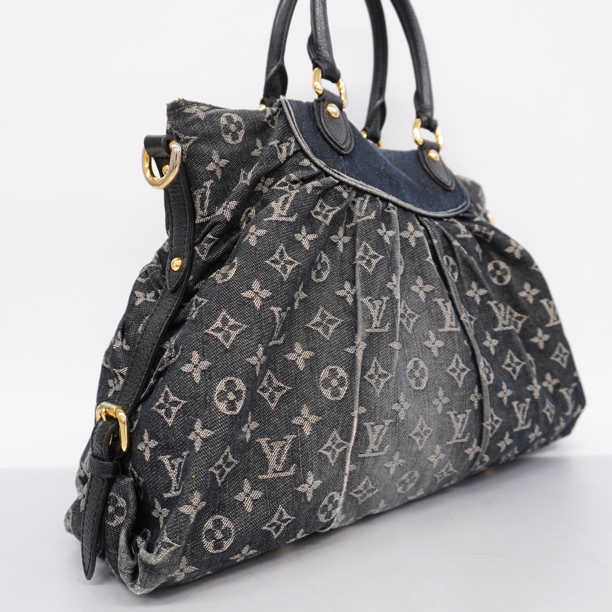 LOUIS VUITTONAuth Monogram Denim Neokavi MM M95351 Women's Handbag