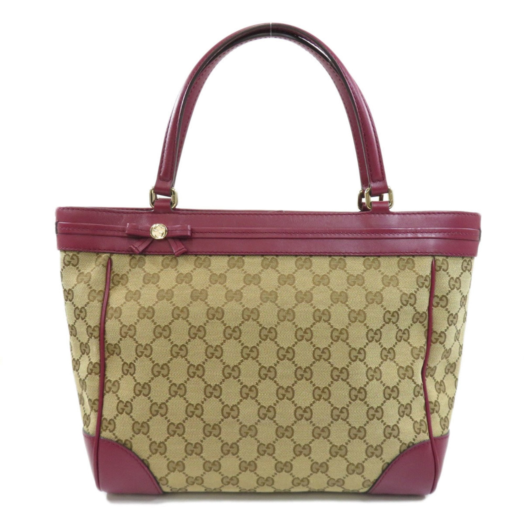 Gucci 257061 GG Tote Bag Canvas / Leather Women's GUCCI
