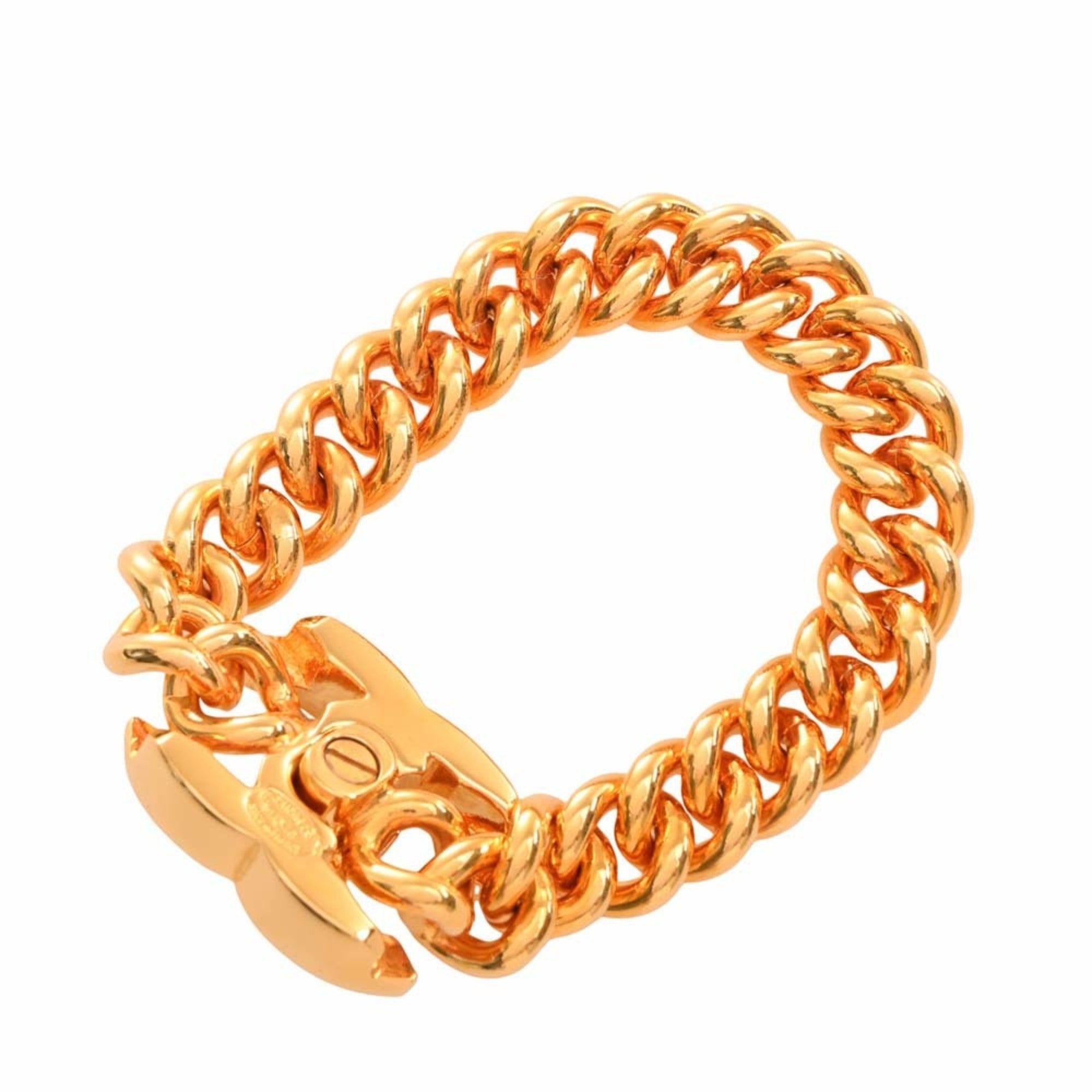 Chanel Cocomark Turnlock Bracelet Gold Ladies