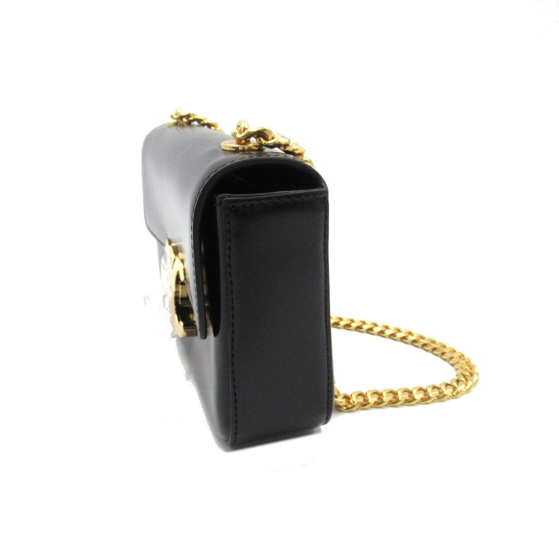 Celine ChainShoulder Black Calfskin [cowhide]