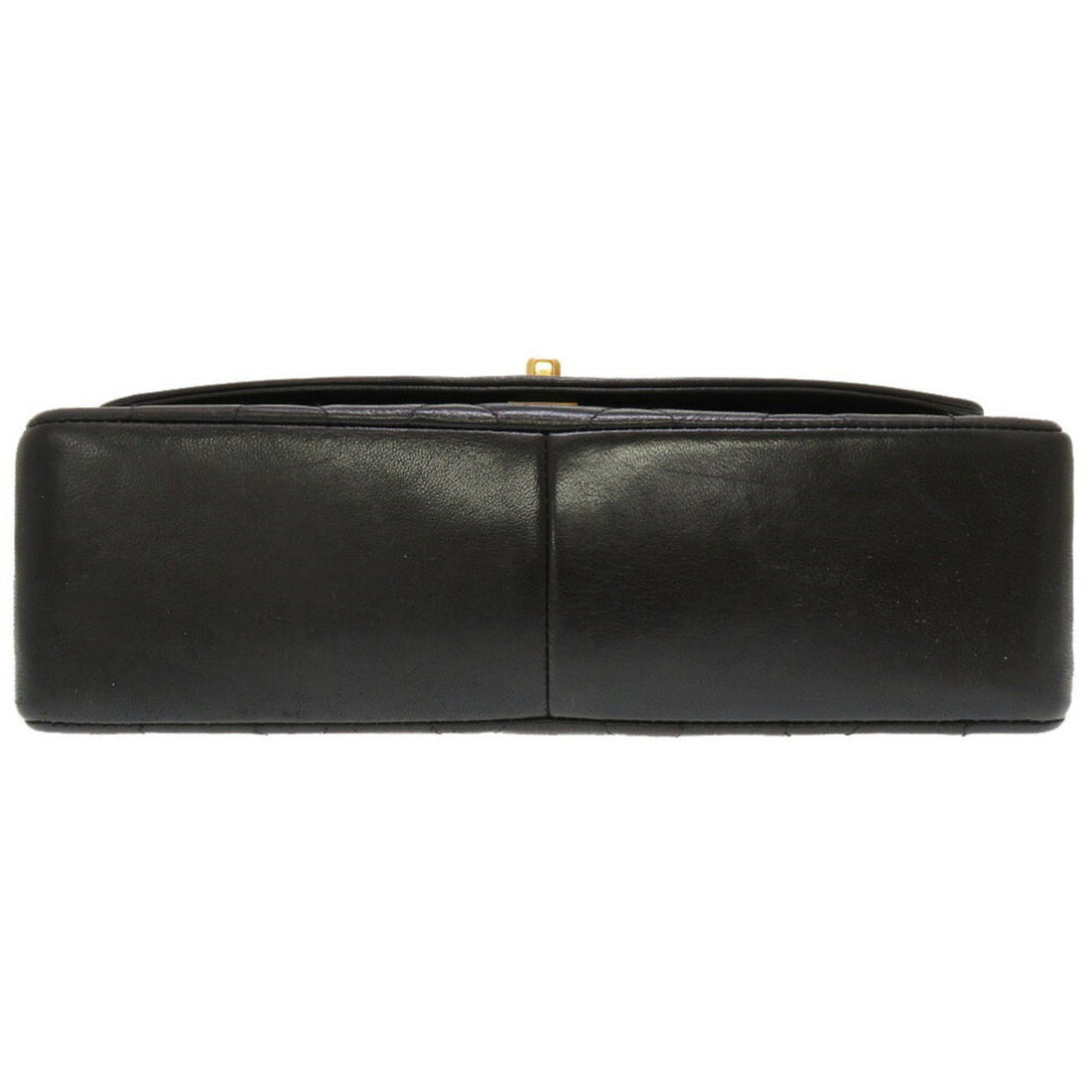 Chanel Diana Matelasse 25 Lambskin Black Gold Chain Shoulder Bag Coco Mark