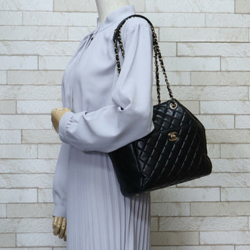 Chanel chain matelasse shoulder Bag lambskin black ladies