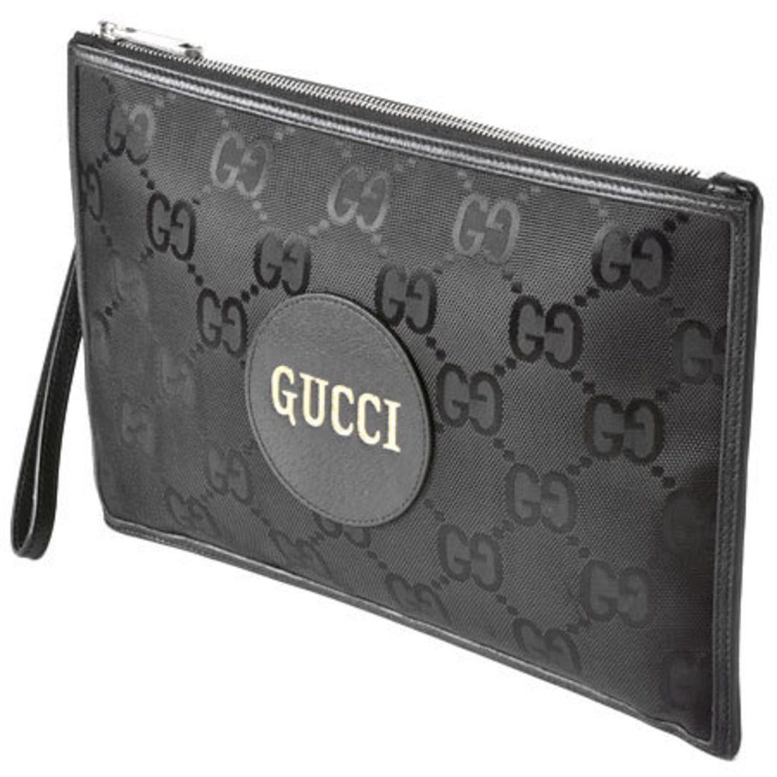 Gucci Off the Grid Clutch Bag Black GG Nylon Second Pouch 625598