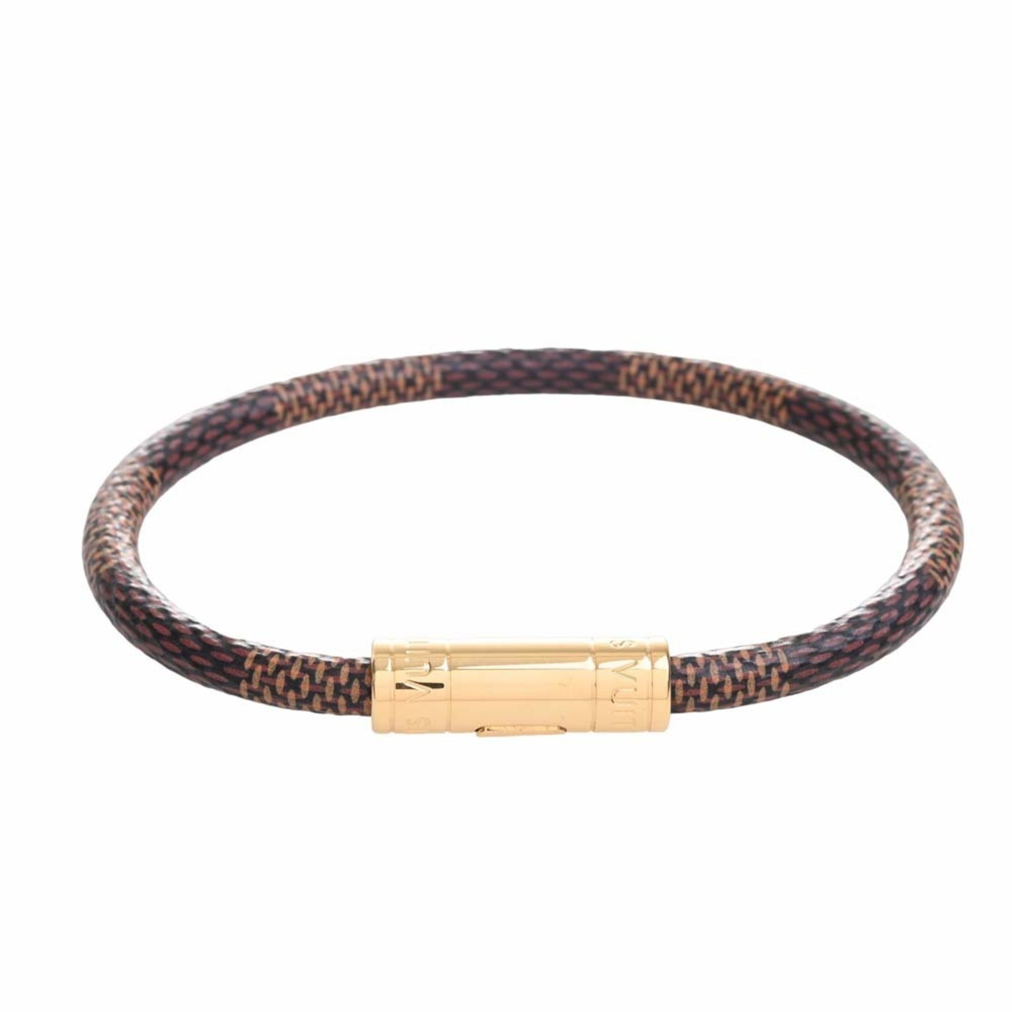 LOUIS VUITTON Damier Keep It Bracelet M8137 Brown Women's