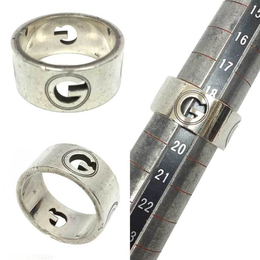 Gucci ring G AG925 silver #20 day size about 19 men's