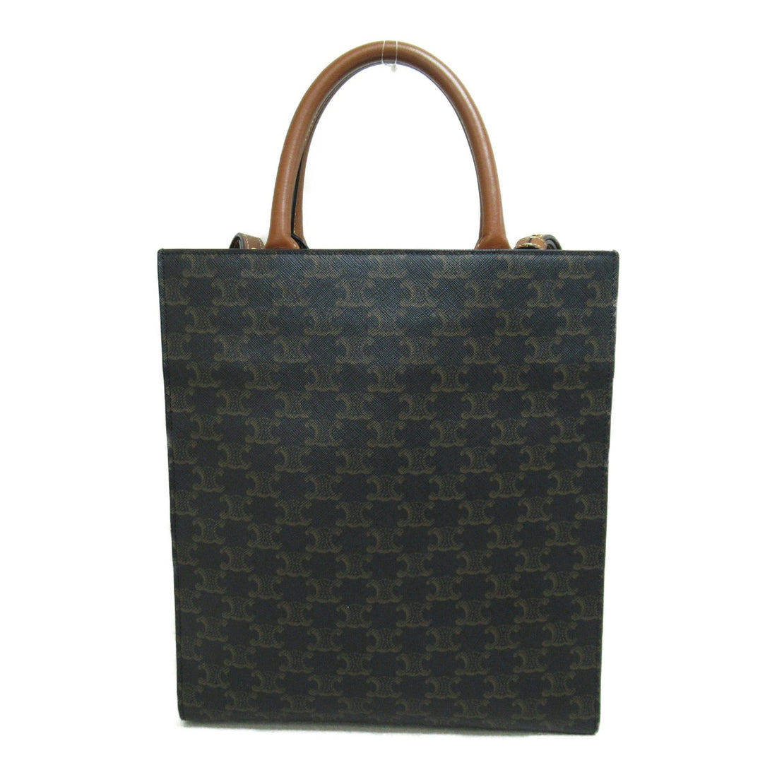 Celine vertical hippo handbag Brown Dark brown PVC coated canvas