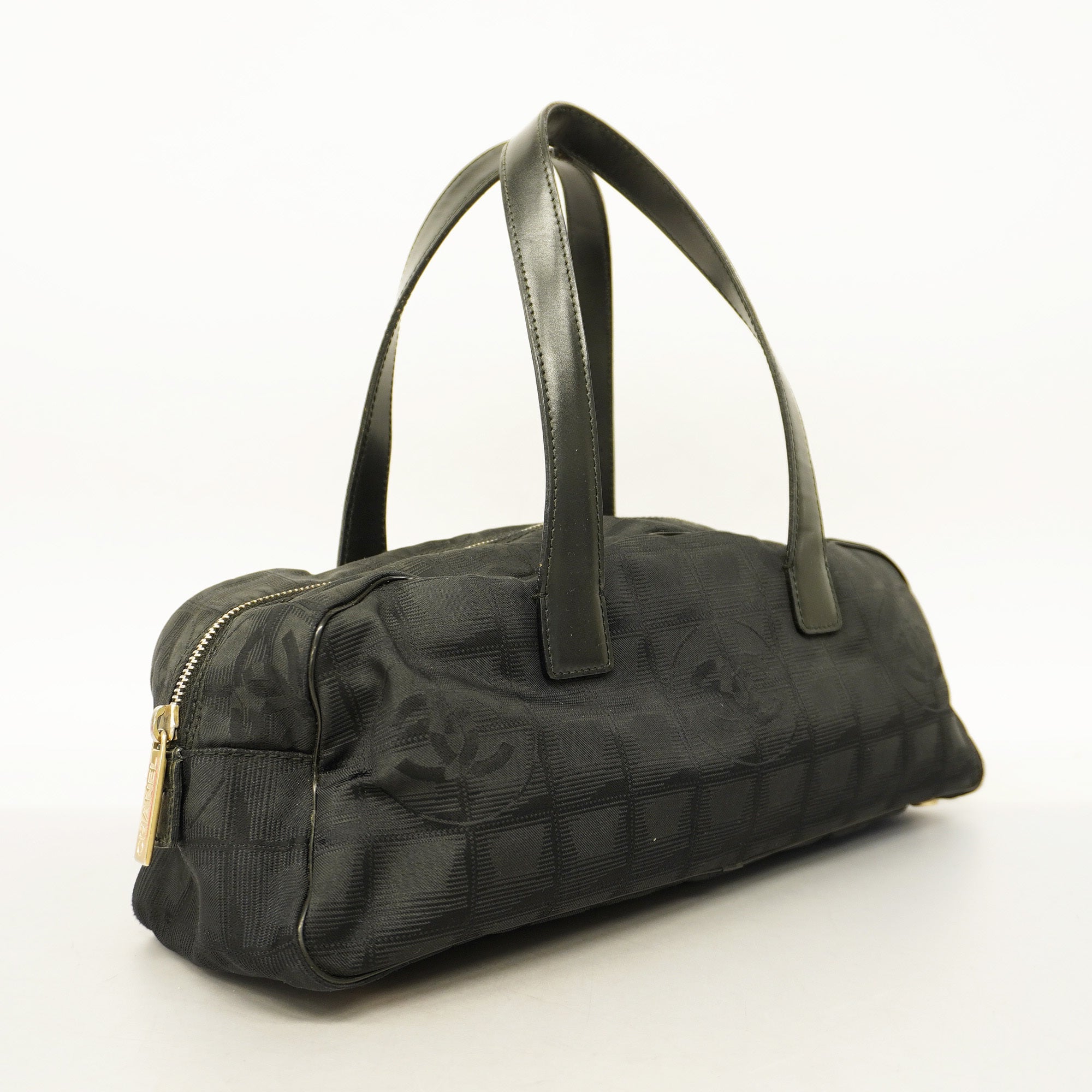 ChanelAuth  New Travel Line HandBag Women's Nylon HandBag Black