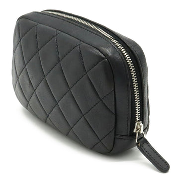 Chanel Matelasse Cocomark Multi Pouch Lambskin Leather Black A80909