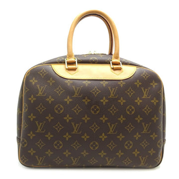 LOUIS VUITTON Deauville [Bowling Vanity] Women's Handbag M47270 Monogram Ebene [Brown]