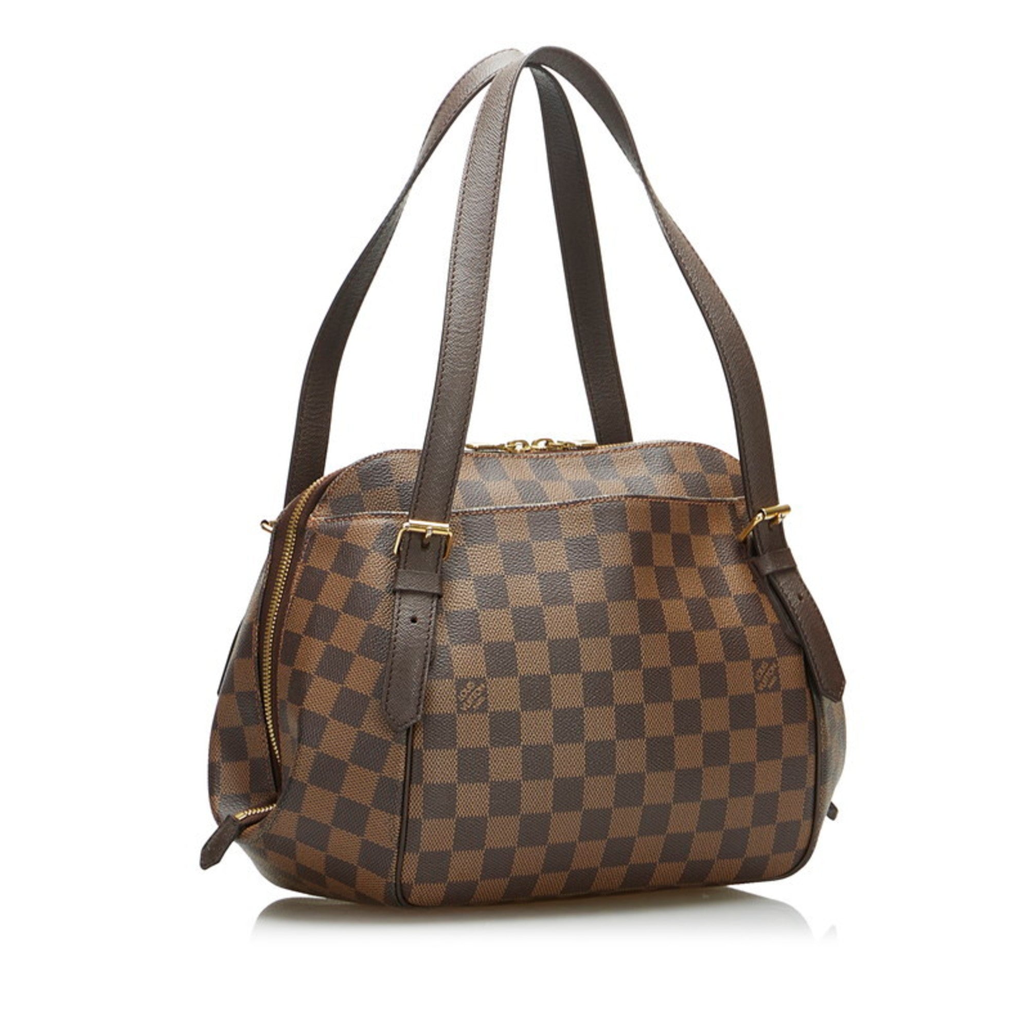LOUIS VUITTON Damier Belem MM Handbag Shoulder Bag N51174 Brown PVC Leather Women's