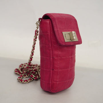 CHANEL   2.55 2.55/choco Bar Chain Shoulder Women's Leather Shoulder Bag Pink
