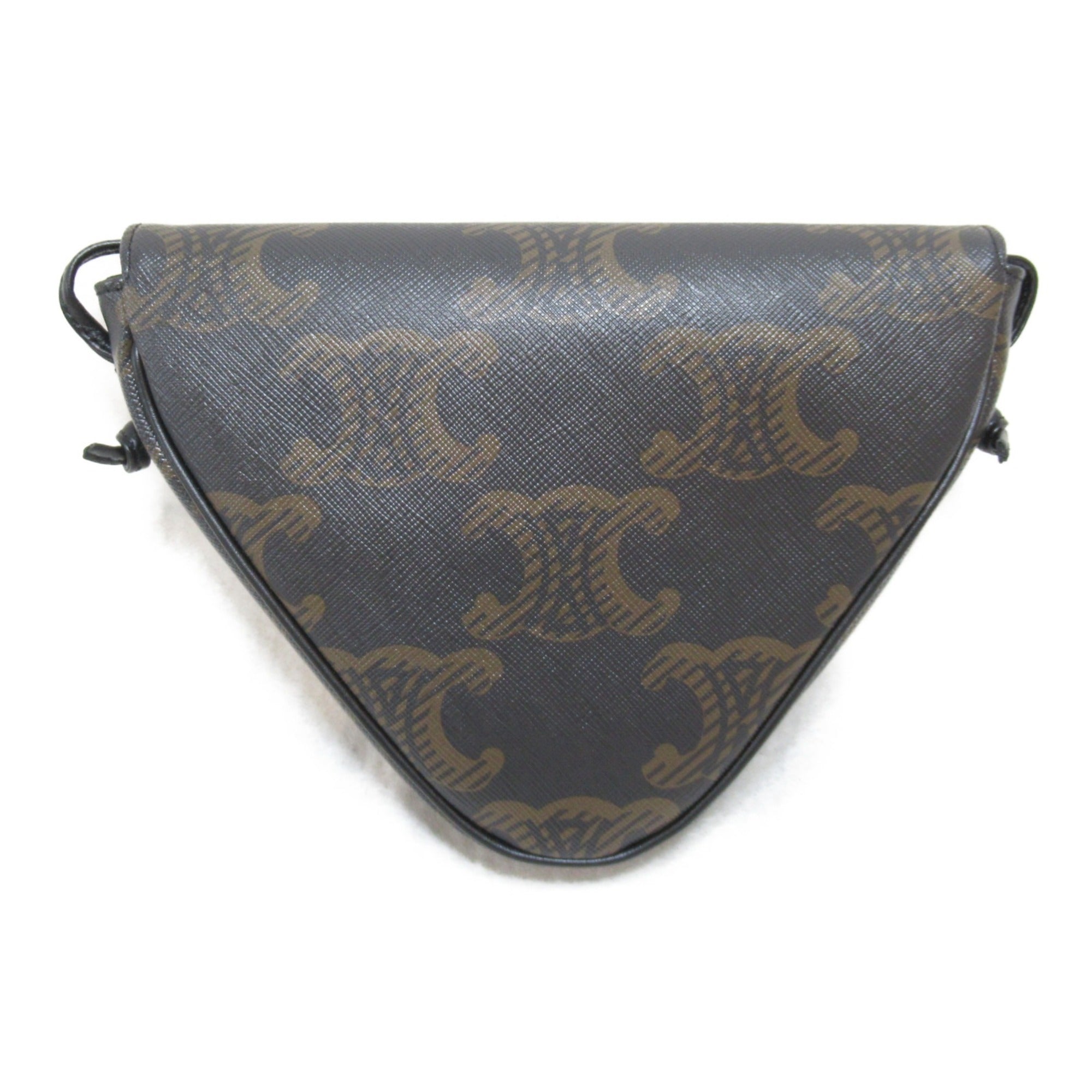 Celine Triangle Shoulder Bag Black Calfskin [cowhide] 1959038SI