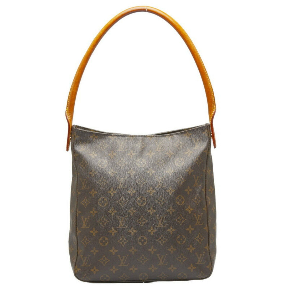 LOUIS VUITTON Monogram Looping GM Shoulder Bag Handbag M51145 Brown PVC Leather Ladies