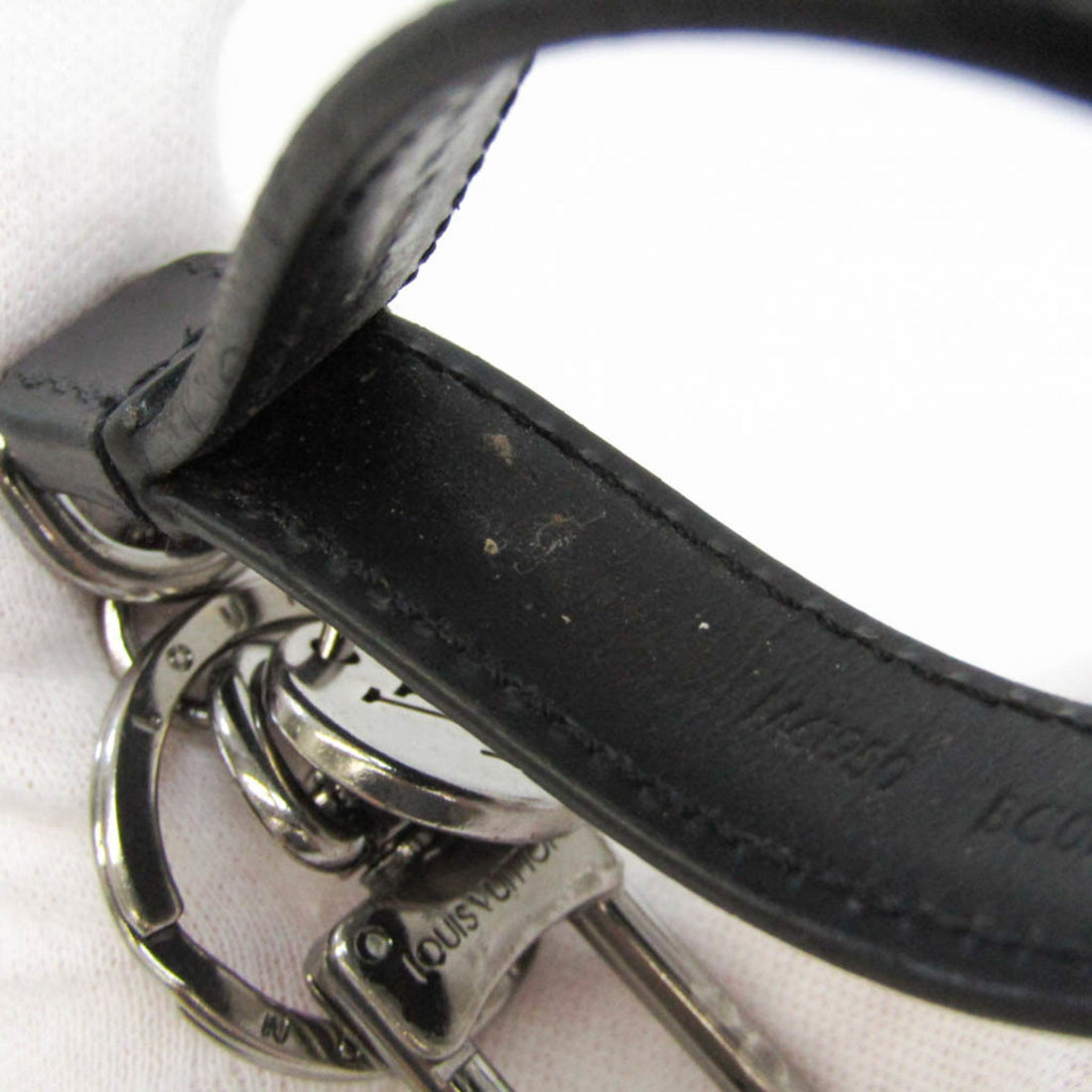 LOUIS VUITTON Monogram Eclipse MONOGRAM ECLIPSE DRAGONNE BAG CHARM & KEY HOLDER M61950 Keyring [Black]