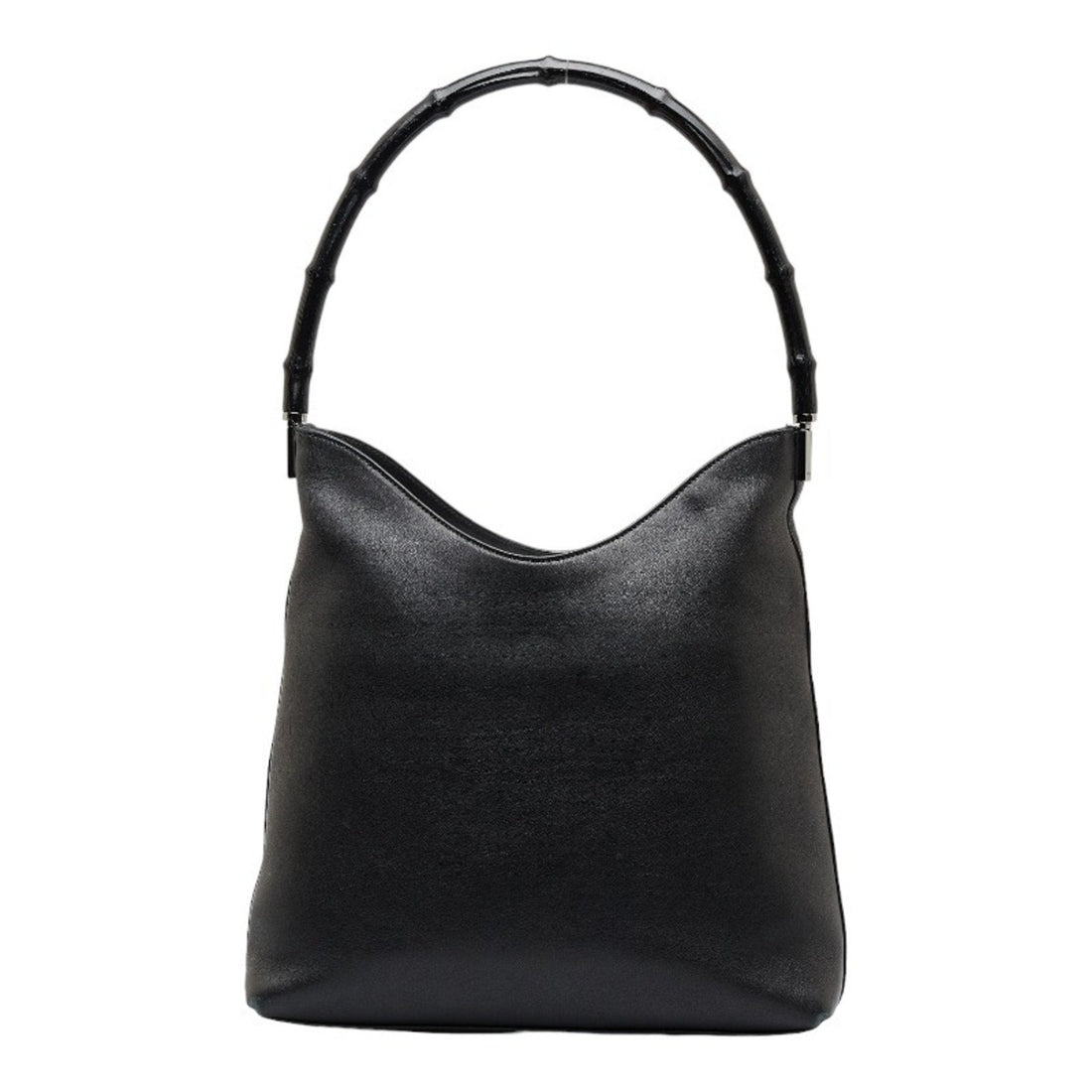 GUCCI Bamboo One Shoulder Bag 001 3244 Black Leather Women's