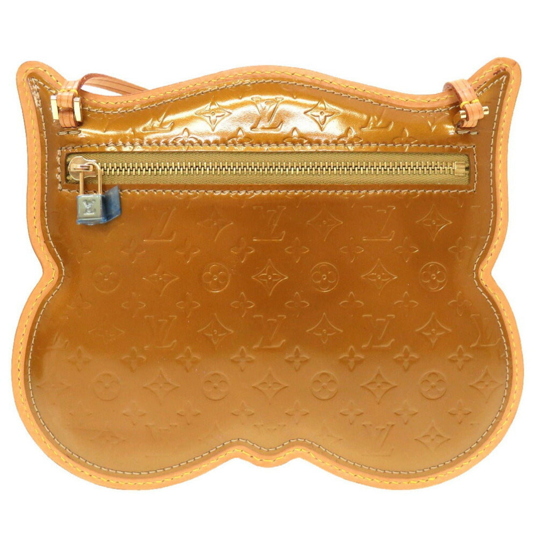 LOUIS VUITTON Monogram Vernis Comte Defe Pochette Owl Bronze M92268 Shoulder Bag