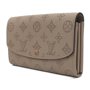LOUIS VUITTON Portefeuille Iris Bifold Wallet M60144 Monogram Mahina Galle Beige Series Silver Hardware Long