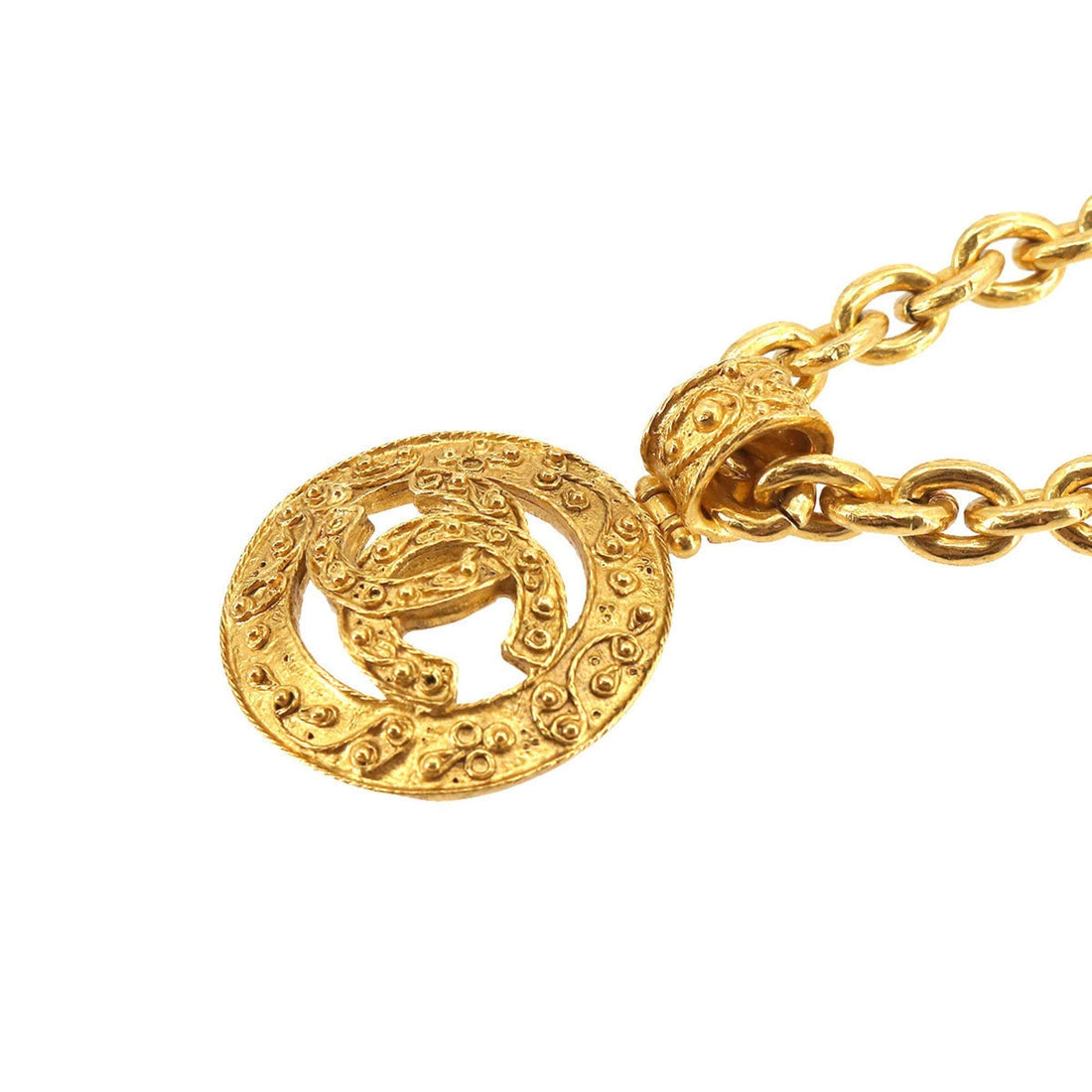 Chanel Cocomark Long Necklace Gold 94A Vintage Accessories