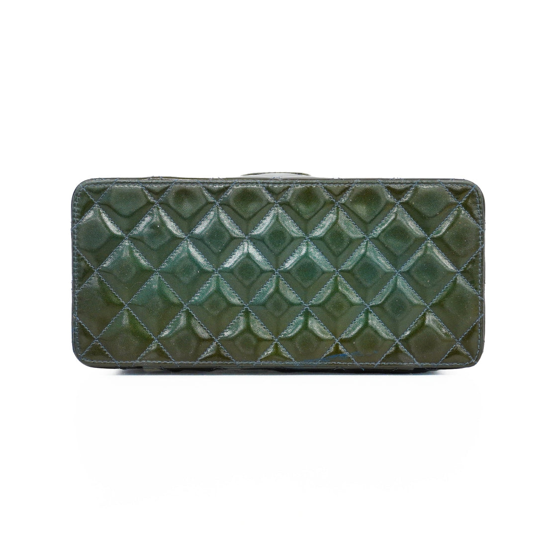 Chanel Matelasse Vanity Bag Women's Leather Vanity Bag Dark Green