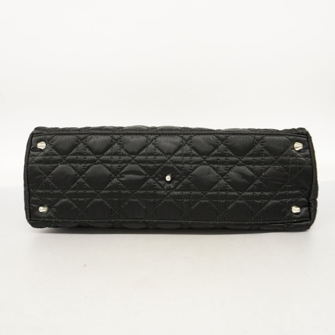 CHRISTIAN DIORAuth  Tote Bag Canage Women's Nylon Handbag Black